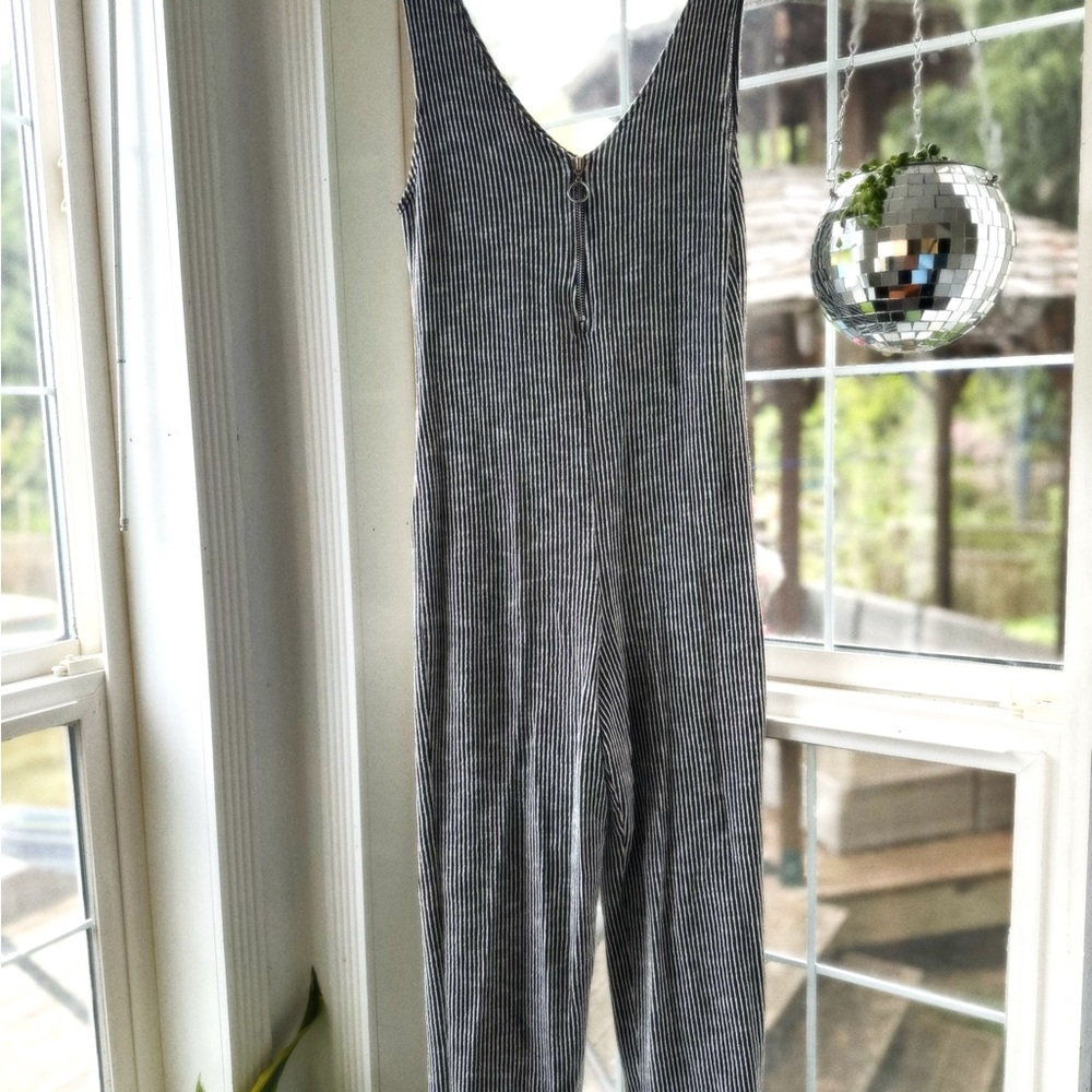 Caution to the Wind Pinstripe Romper